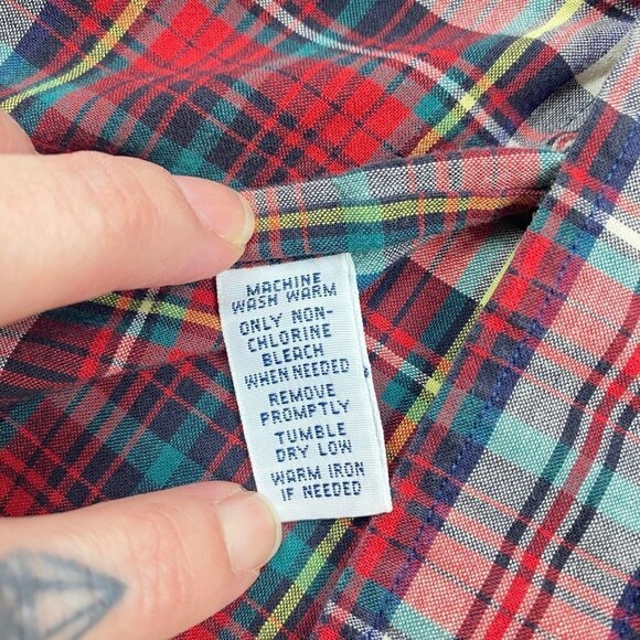 Ralph Lauren Men’s Classic Fit Short Sleeve Red Plaid Button Down Shirt Size L - Picture 9 of 9